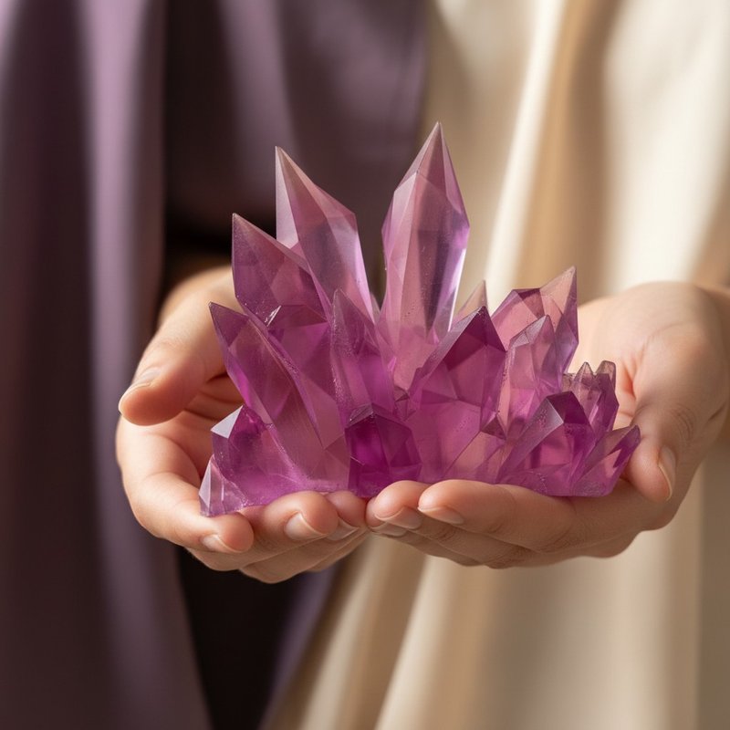 矿变 Mineral Shift x 透明树脂艺术雕塑 x 桌上摆饰 - 摆饰 - 树脂 紫色