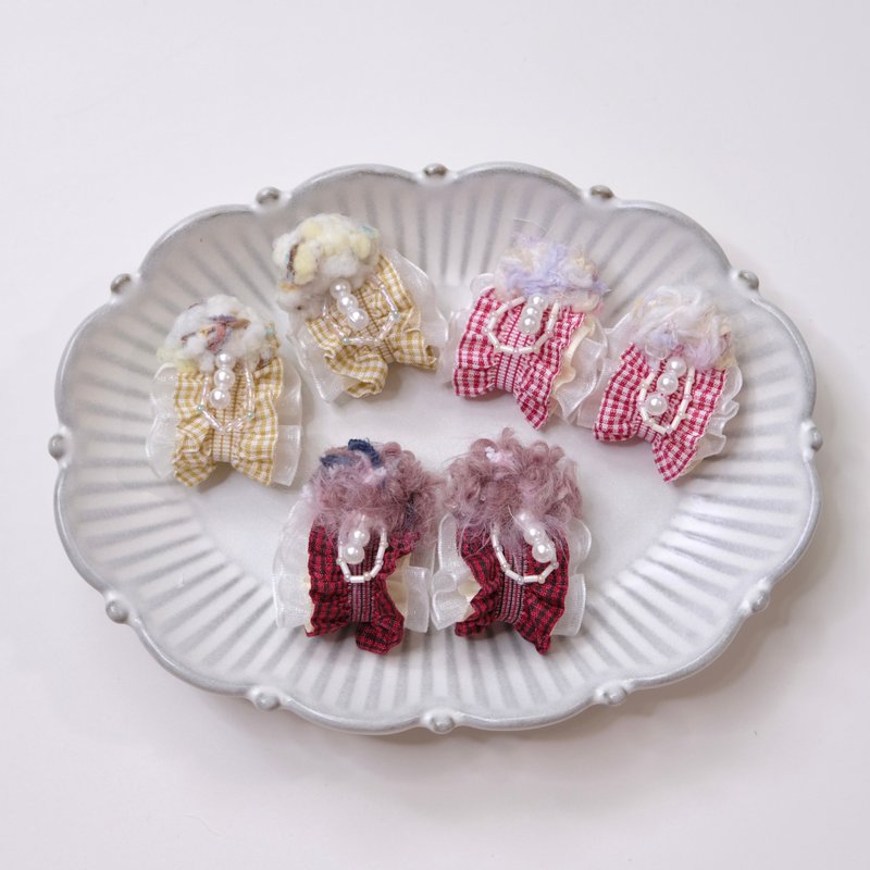 草地的织格野餐 - 耳环/耳夹 - 其他材质 