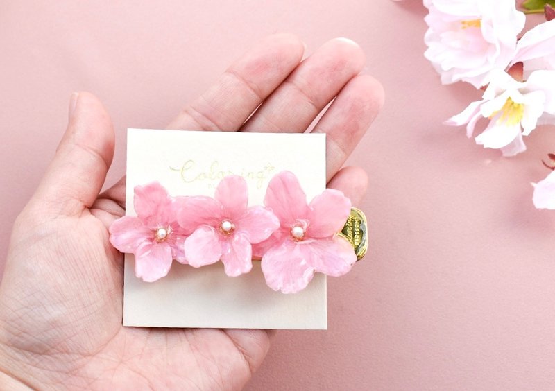 真实樱花 发夹 - 发饰 - 其他材质 粉红色