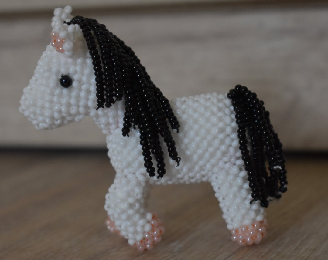 Beaded animals. Easy 3d beading horse. Beaded pattern for beginner. PDF horse. - 手工艺教程/工具书 - 其他材质 