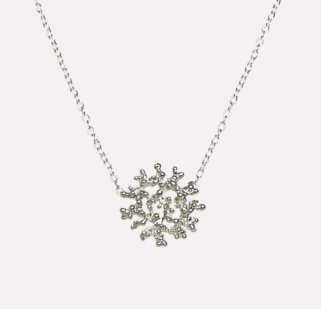 雪花泡泡项链 / Snowflake Bubble Necklace - 项链 - 纯银 银色