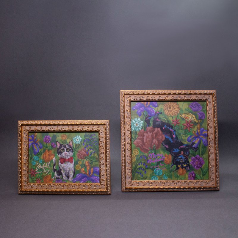 圣诞礼物【大方画框】宠物似颜绘【I See You 在家博物馆 - 订制画像 - 木头 