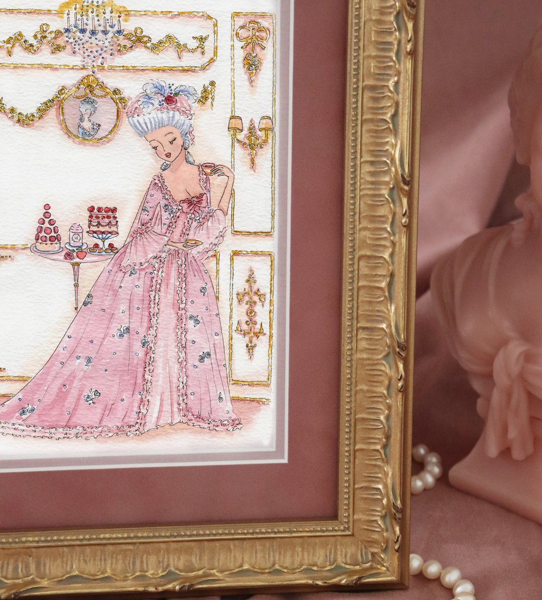 A5 尺寸 Manonboudoir 艺术印刷品《巴黎妮娜玛丽安托瓦内特的下午茶时间》 - 卡片/明信片 - 纸 