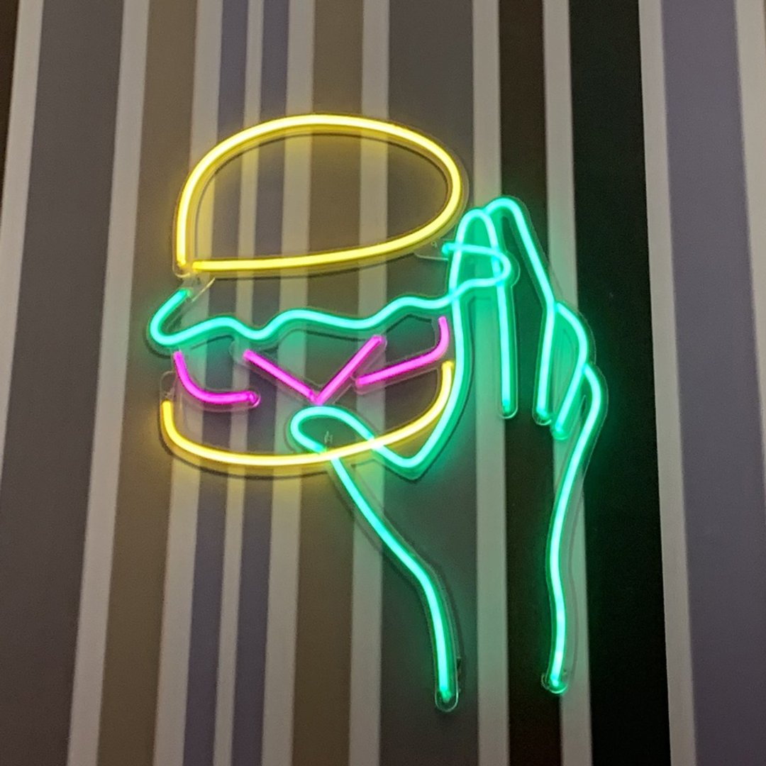 汉堡 霓虹灯 Shop Hamburger Neon Sign - 灯具/灯饰 - 压克力 透明