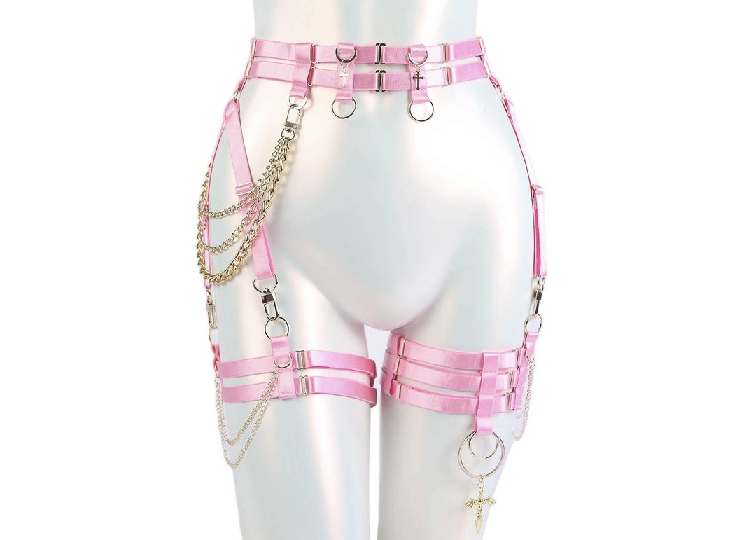 龙纹吊袜带 (粉色) - 其他 - 其他材质 粉红色