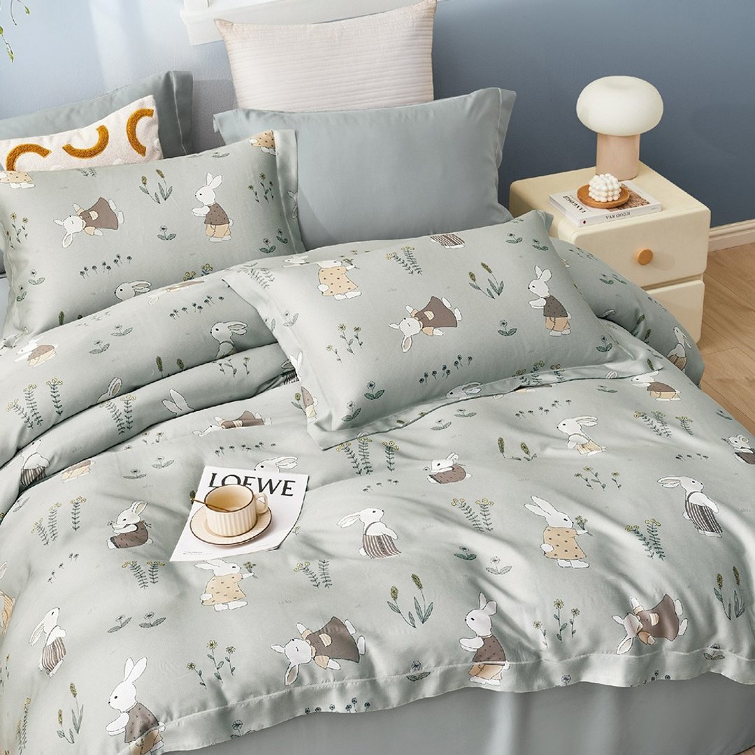 YL11/奥地利100%莱赛尔凉感60支纯天丝TM/全铺棉床包枕套两用被 - 寝具 - 丝．绢 多色