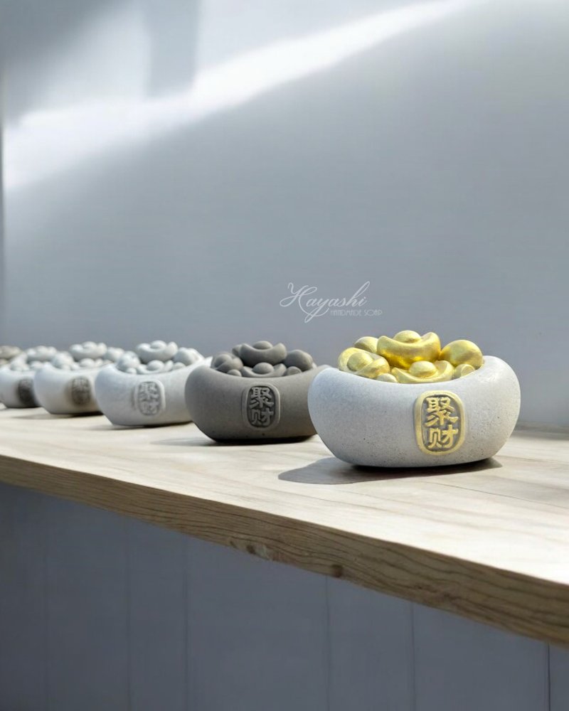 聚宝盆水泥扩香/微景观摆件/桌面装饰 - 香薰/精油/线香 - 水泥 