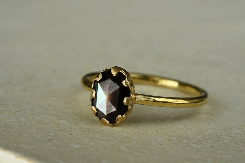 旧日时光物语 黑蝶贝 - 戒指 - 其他金属 黑色