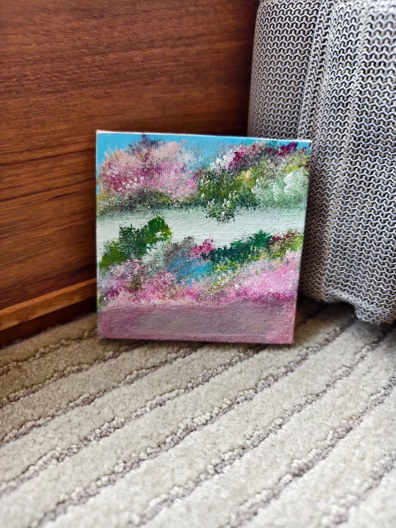 无框画/压克力水彩画/小尺寸挂画/花卉画/原创画 - 海报/装饰画/版画 - 棉．麻 