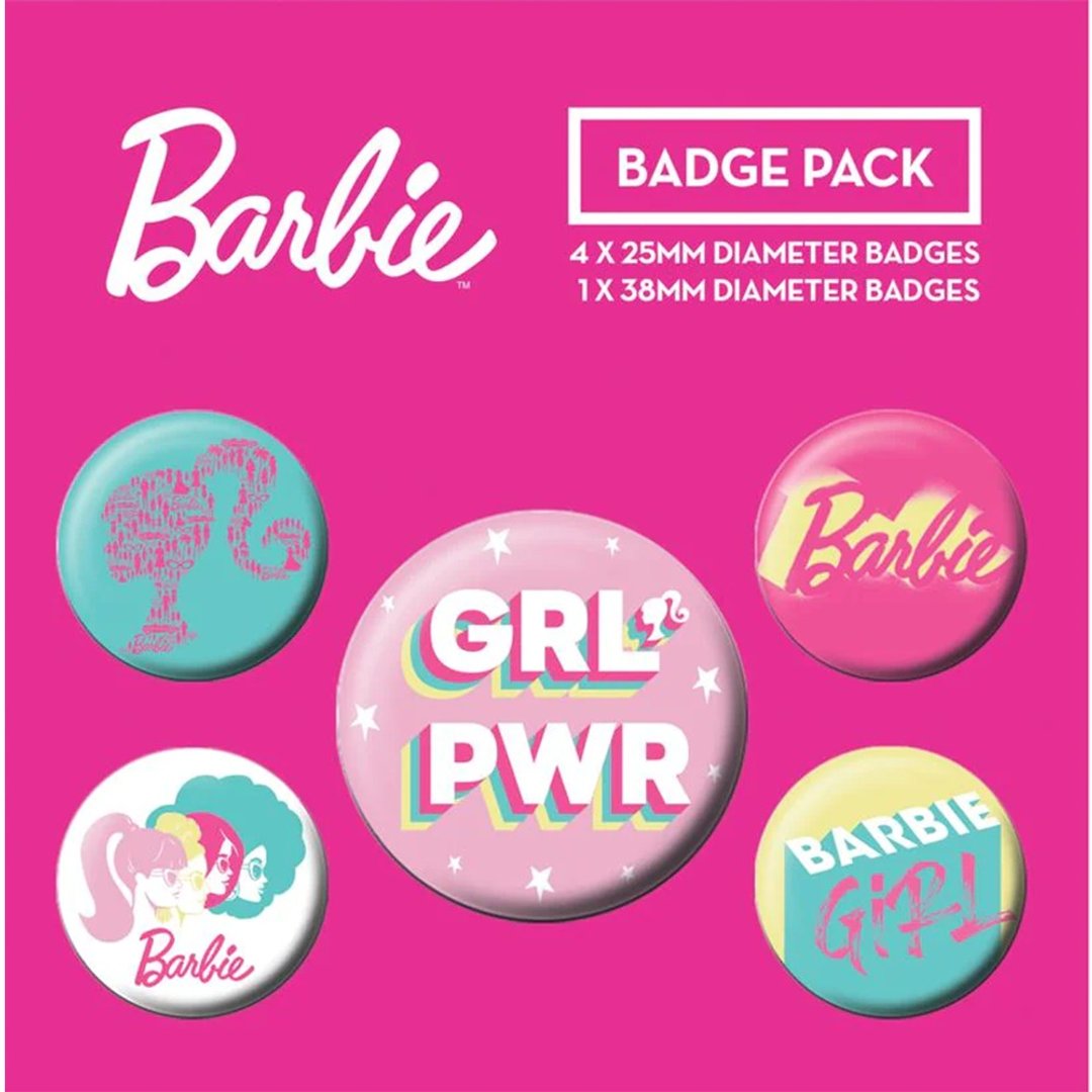 【芭比】女孩力量 (Grl Pwr)徽章组/ BARBIE / 女力 - 徽章/别针 - 其他材质 多色