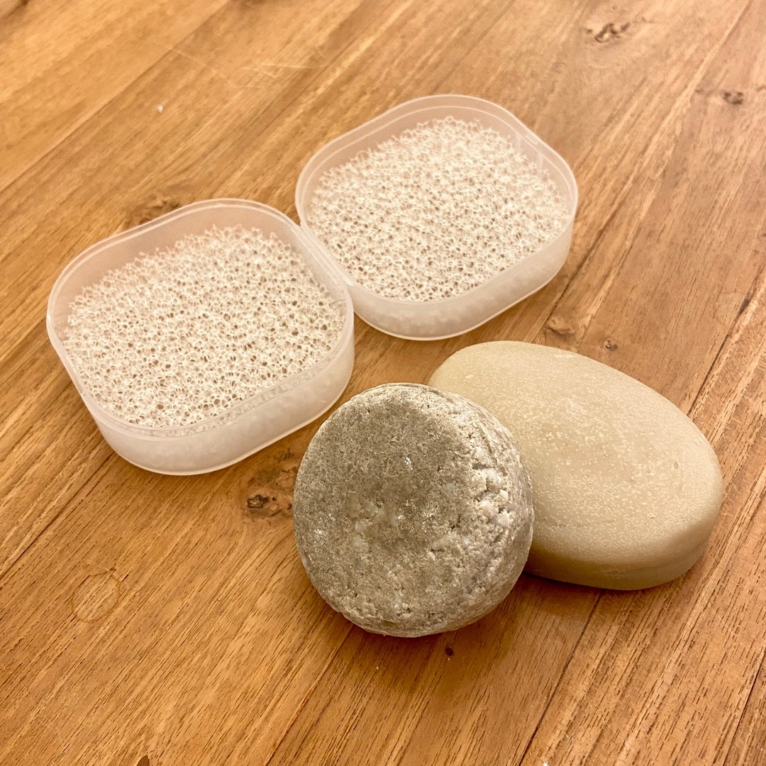 天然强靭防脱洗发、护发饼(雪花型)套装 - 薰衣草、迷迭香 (环保无胶樽) - 洗发用品 - 其他材质 卡其色