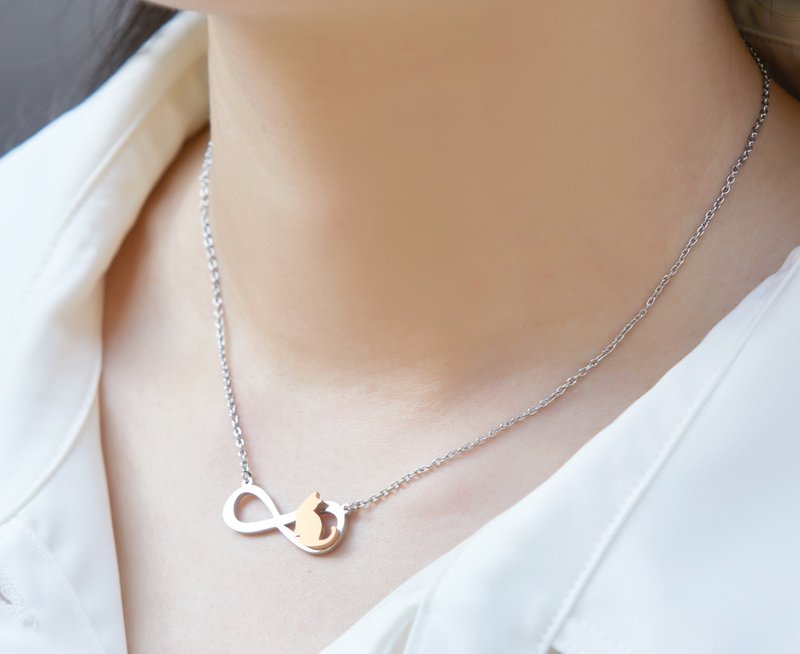 【情人节礼盒】三件套组 回头的猫- 永恒与猫系列-耳环 - 其他 - 不锈钢 银色