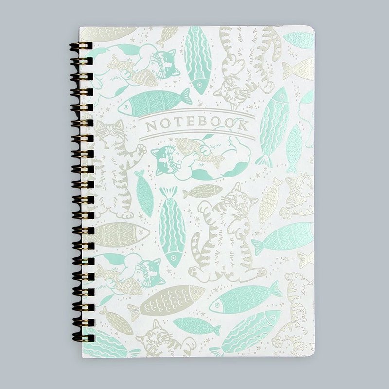 猫咪艺术系列 B6 环装笔记本 鱼 - 笔记本/手帐 - 其他材质 绿色
