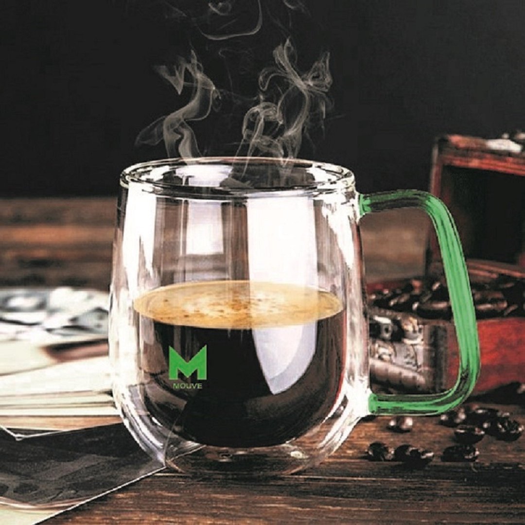 MOUVE 捷克波波双层经典杯 - 玻璃杯 - 玻璃 绿色