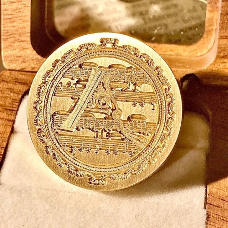 封蜡章 印章头 字母 A 音乐 乐器 乐谱 - 印章/印台 - 其他金属 