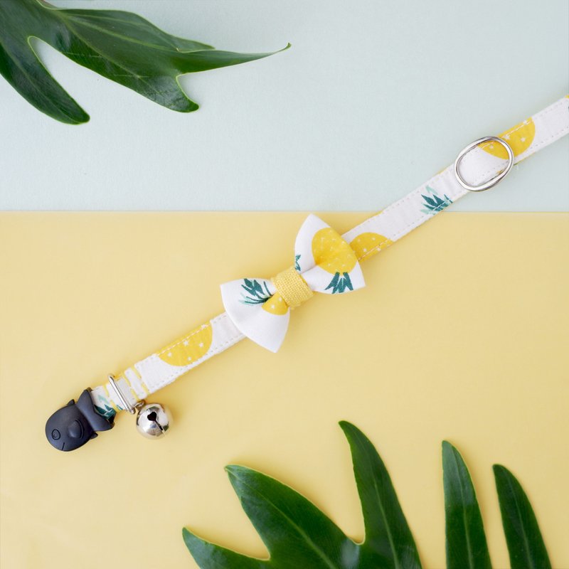 Tropicana - Pineapples : Kittens Personalized Cat Collar, Breakaway Cat collar - 项圈/牵绳 - 其他材质 黄色