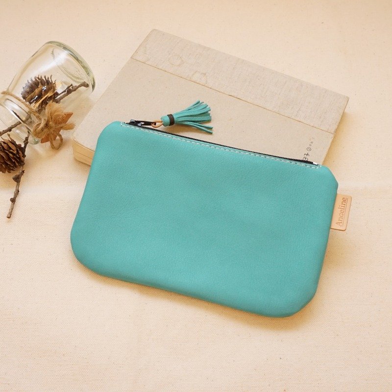 流苏拉链真皮化妆包杂物袋 - 化妆包/杂物包 - 真皮 多色