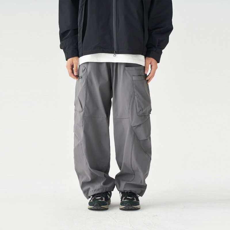 TopBasics Adventure 系列七口袋机能长裤 - 男士长裤 - 聚酯纤维 灰色