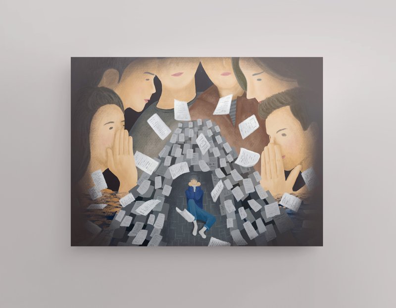 挂画(含挂绳) / 04 - 泛滥的情绪将我淹没 - 海报/装饰画/版画 - 纸 多色