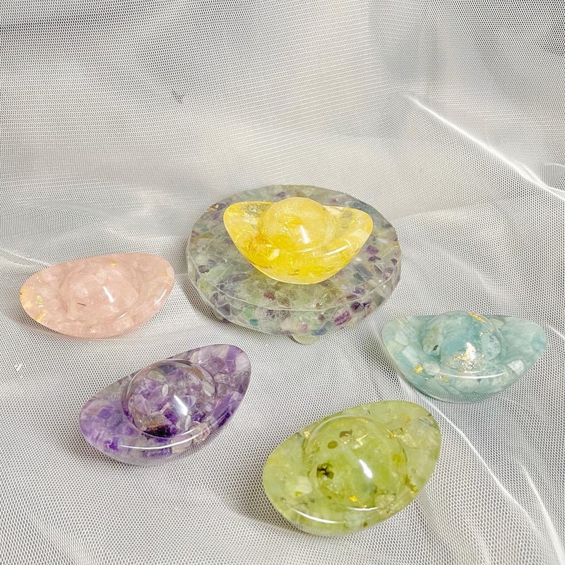 【手工制作】天然能量水晶招财元宝/水晶摆饰 - 摆饰 - 水晶 