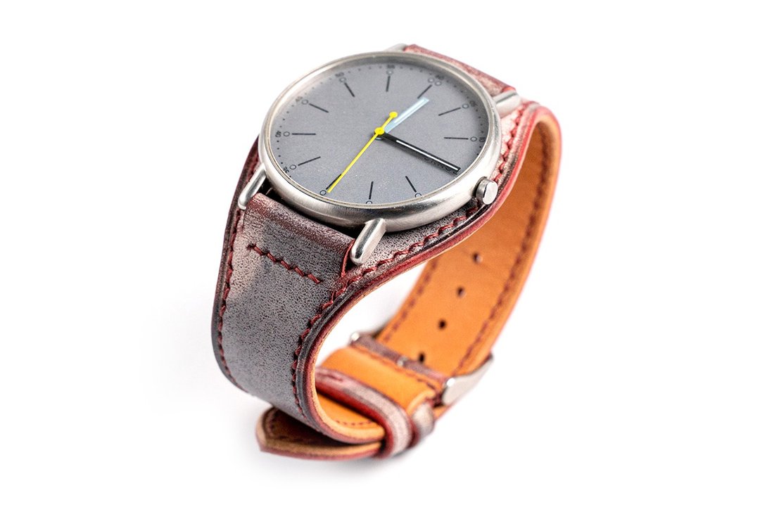 Full red camo BUND WATCH BAND, 16mm, 17mm, 18mm, 19mm, 20mm, 21mm, 22mm, 24mm le - 表带 - 真皮 红色