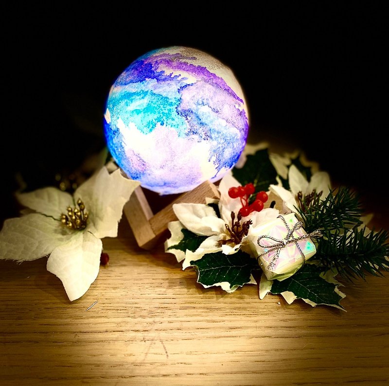 【圣诞节交换礼物】酒精墨水【星球灯】 【消息上课时间】可包班 - 插画/绘画/写字 - 其他材质 