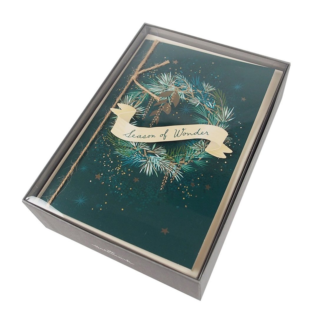 冬季经典手工圣诞  耶诞盒卡12入【Hallmark-卡片 圣诞节系列】 - 卡片/明信片 - 纸 绿色