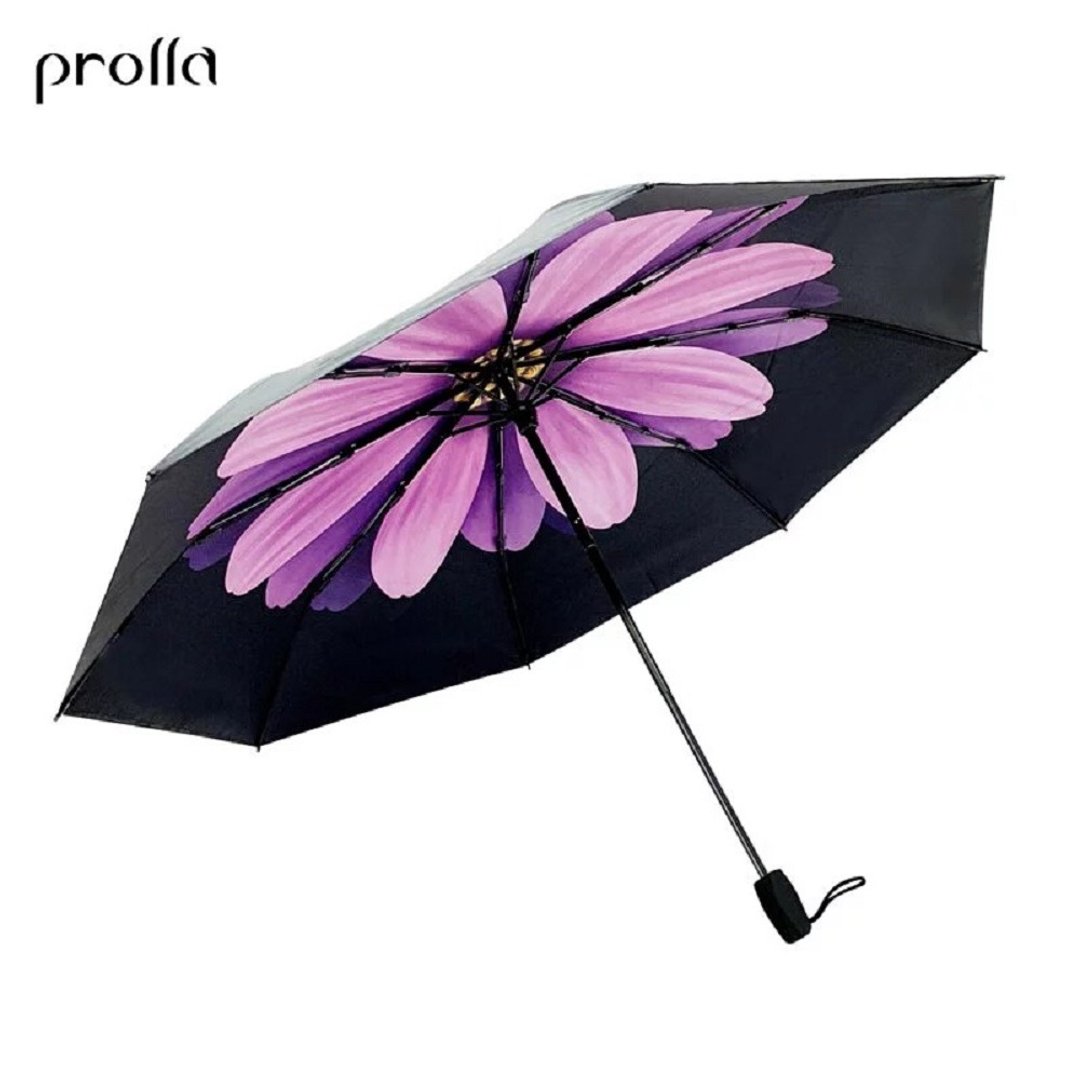 Prolla双骨双层布大图腾花系列 折叠手开伞 抗UV降温遮热 防泼水 - 雨伞/雨衣 - 防水材质 