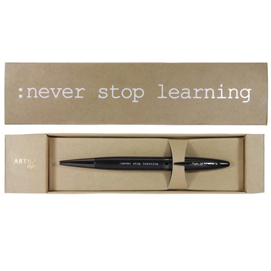 ARTEX life系列 人生引言中性钢珠笔 :never stop learning - 钢珠笔 - 其他材质 黑色