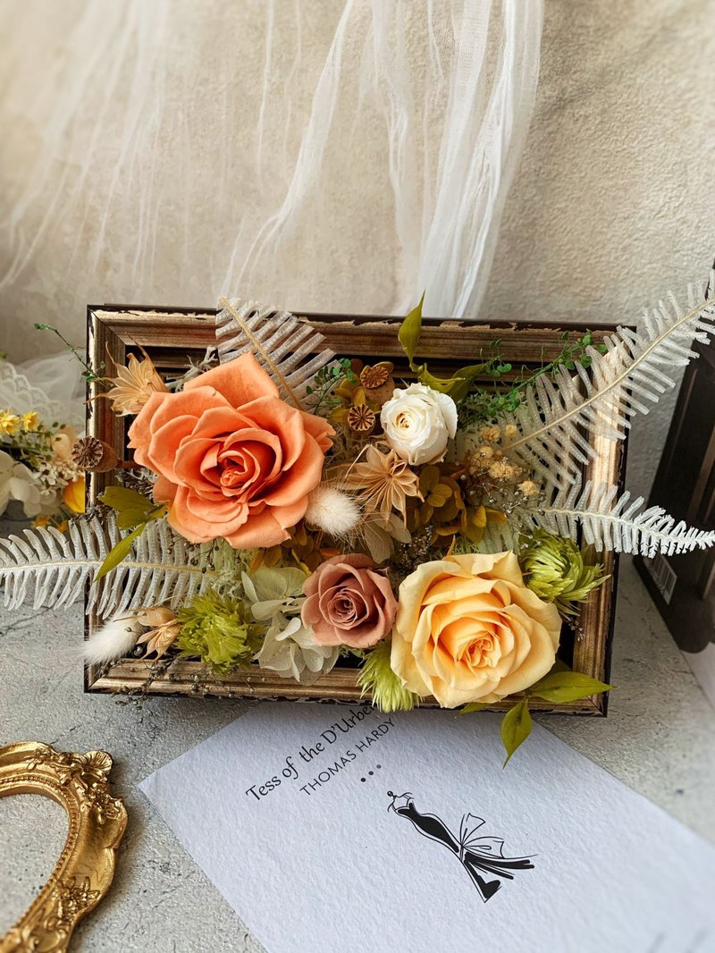 永生花园欧式复古作旧立体相框(附精致礼盒) - 画框/相框 - 植物．花 金色