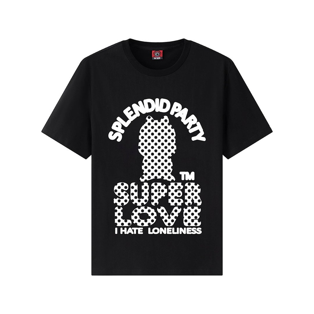 Splendid Party 超爱黑波点T(黑色版) - 男装上衣/T 恤 - 棉 黑色