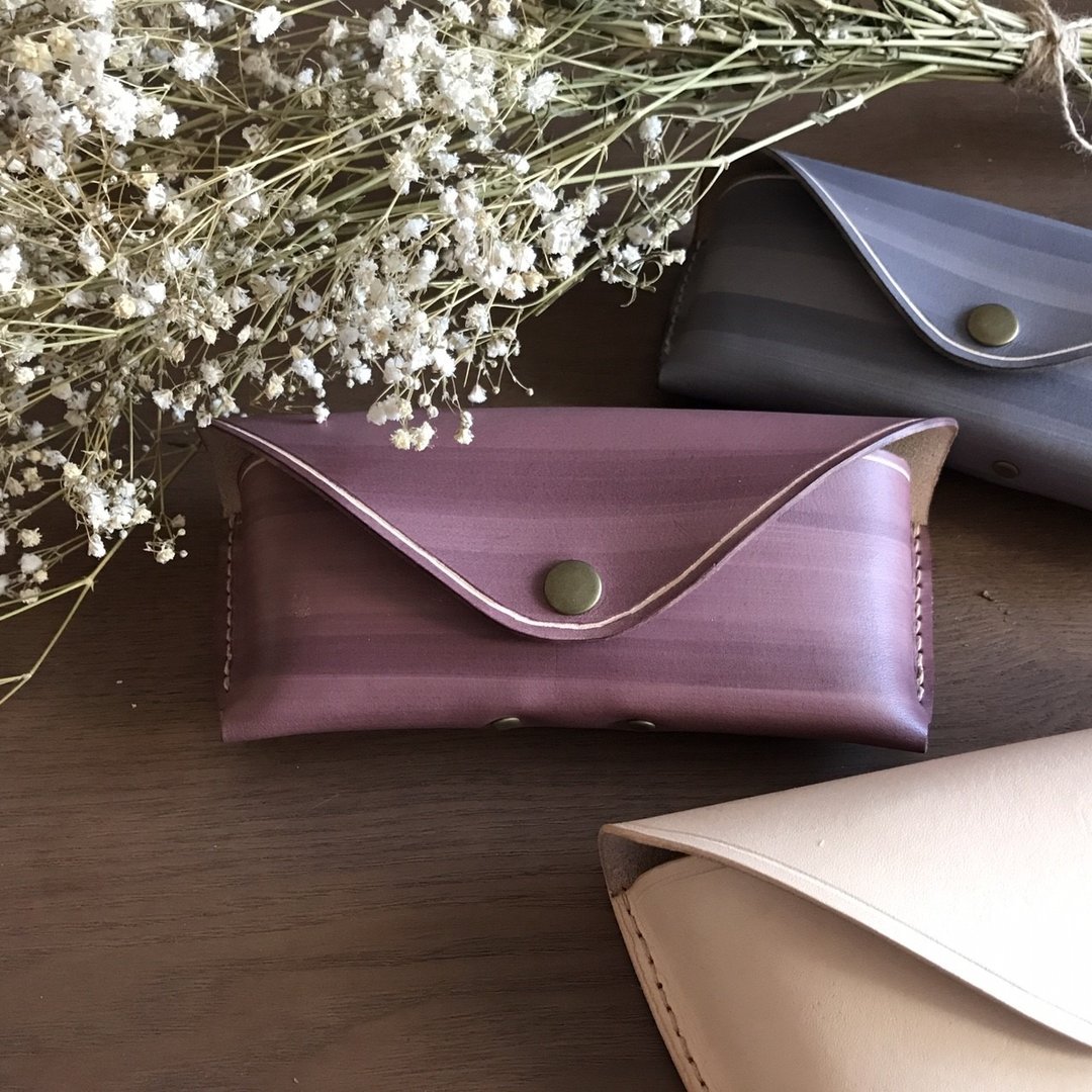 眼镜盒│木莓│glasses case - 眼镜/眼镜框 - 真皮 红色