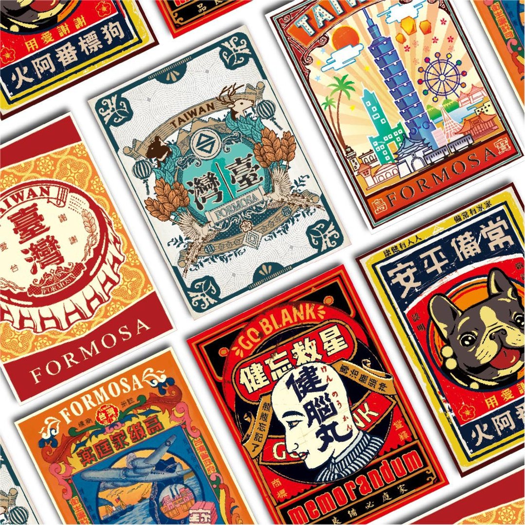 复古老标明信片 6款入 - 卡片/明信片 - 纸 多色