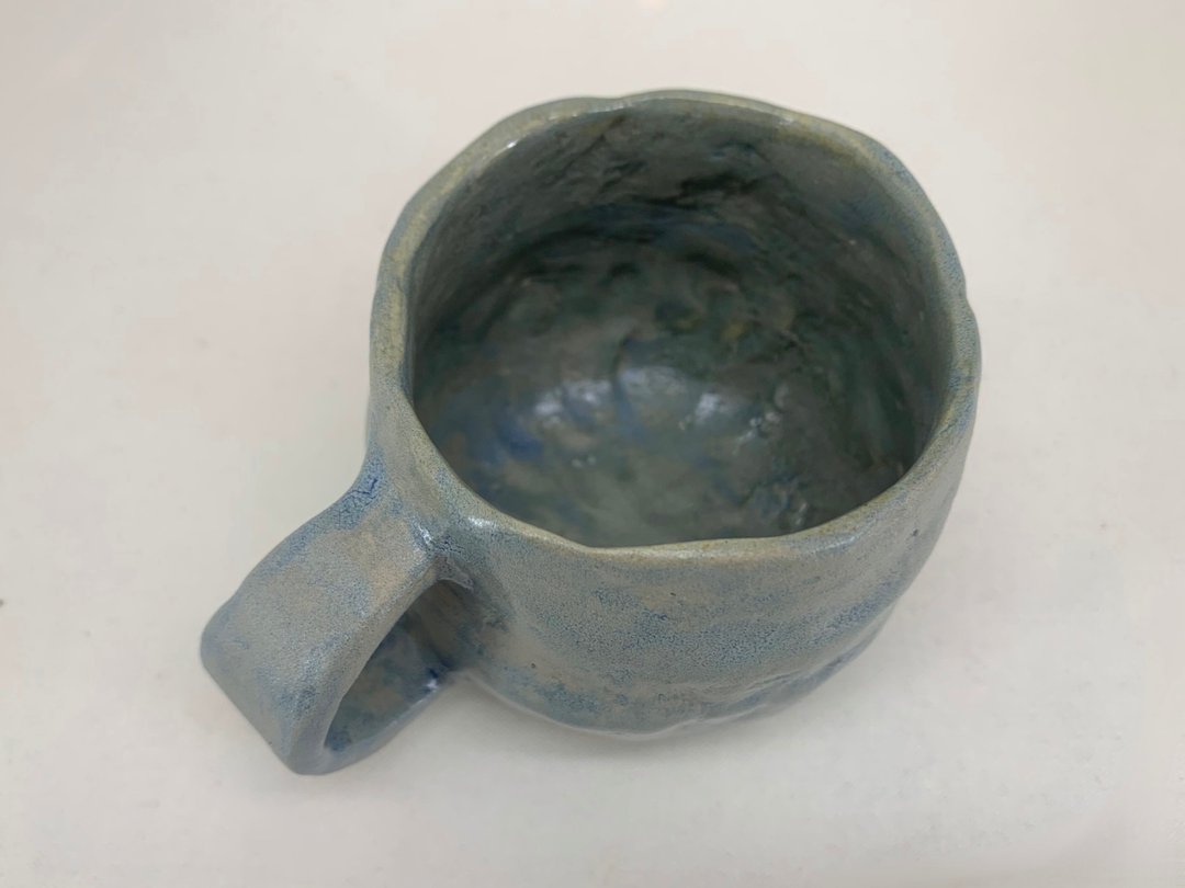 手捏陶杯 - 咖啡杯/马克杯 - 陶 蓝色