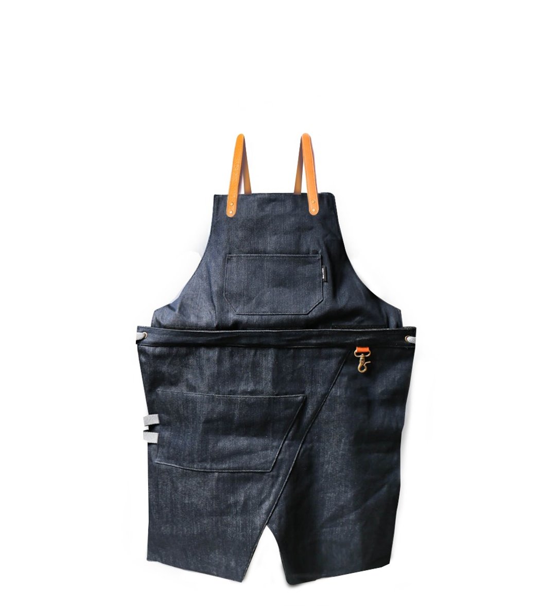 点子包【icleaXbag】变形工作围裙(肩挂式) 全身半身两用穿 工作服 DG01-T01 - 围裙 - 真皮 咖啡色