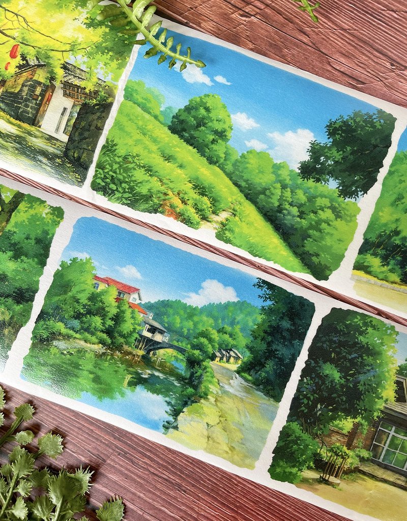 旅途逸趣 絵本のような 旅と日常の 交差点 PET 和紙膠帶 - 纸胶带 - 其他材质 多色