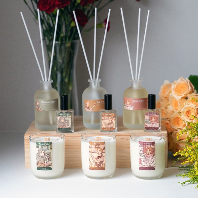 MIX LAB 冬日漫旅系列香氛 - 蜡烛/烛台 - 蜡 红色