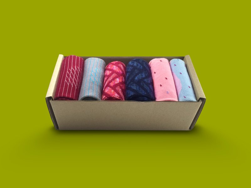 礼盒 袜子 几何袜子 短袜 男生袜子 女生袜子 设计师袜子 马来西亚出品 - 袜子 - 棉．麻 多色