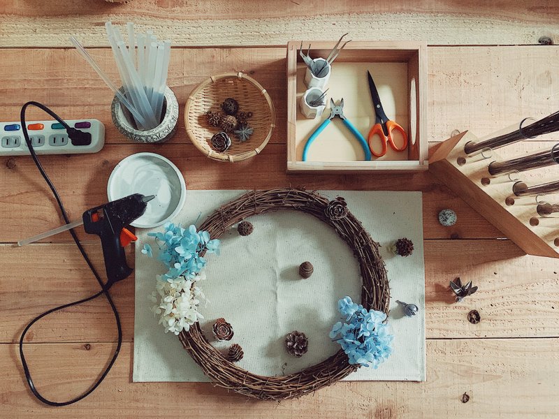 圆圆满满的花圈 |手作体验课| |亲子手作| - 植栽 - 植物．花 