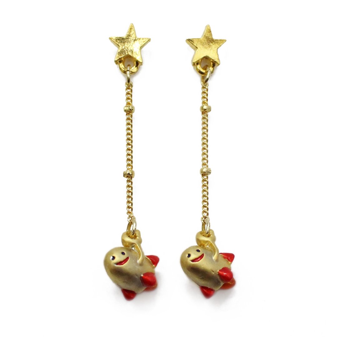 Yuppy Pierced / Yappi piercing PA 412 - 耳环/耳夹 - 其他金属 金色