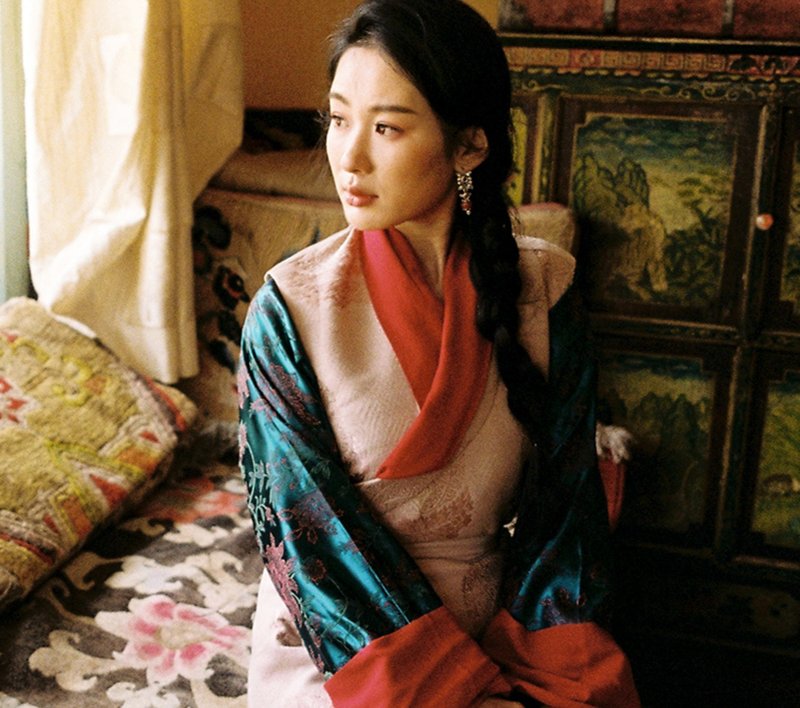 【措美】新中式复古藏风 缎面花朵内搭/连衣裙 - 洋装/连衣裙 - 其他材质 多色