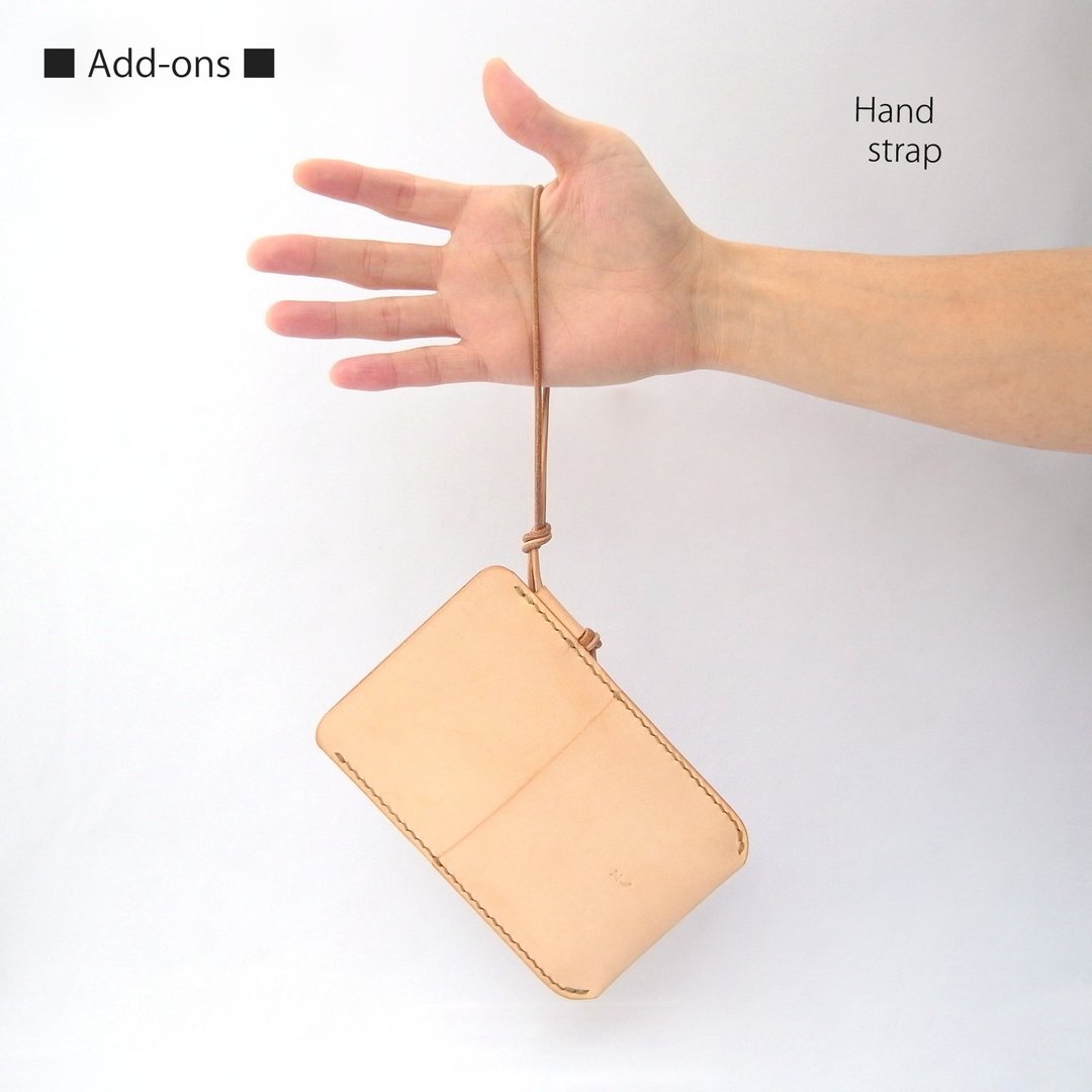 【Charged Option】 Hand Strap for Smartphone Case【spot / すぽっと】 - 手机壳/手机套 - 真皮 咖啡色