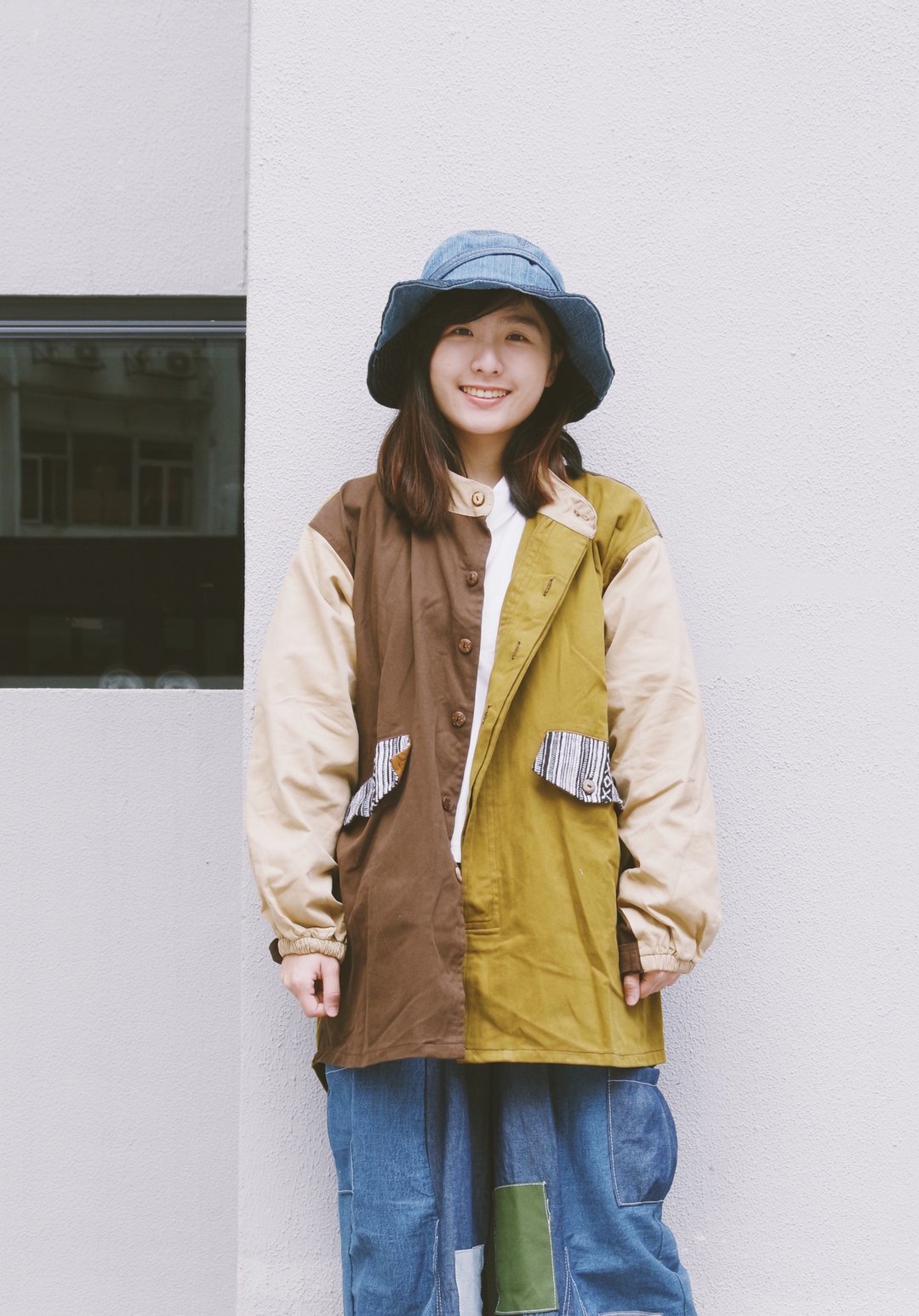 原野森系拼接外套 - 女装休闲/机能外套 - 棉 咖啡色