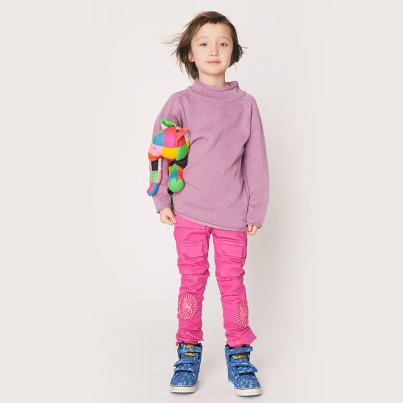 北欧童装瑞典有机棉设计款牛仔裤5岁-12岁 桃红 - 童装上衣 - 棉．麻 红色