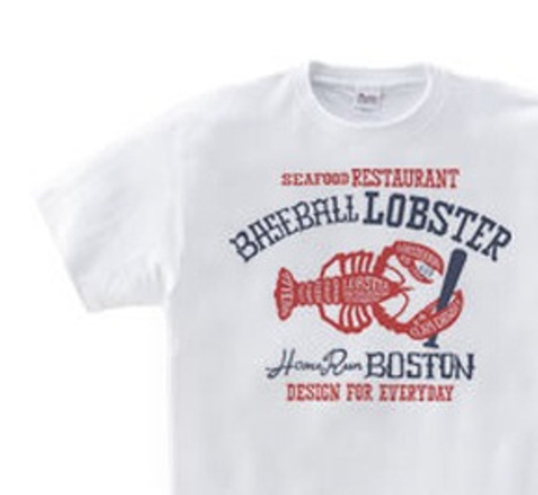 Boston Baseball lobster 150.160 (WomanM.L) T-shirt order product] - 女装 T 恤 - 棉 白色