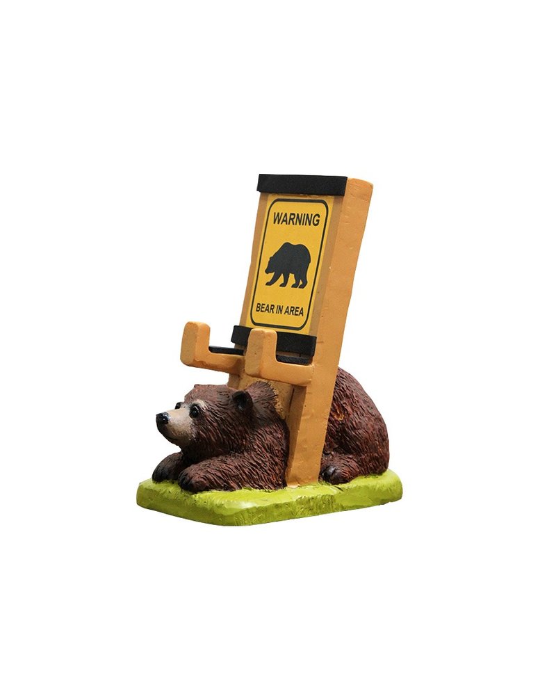 日本Magnets超可爱桌上型大手机架/手机座(小熊出没注意) - 手机座/防尘塞 - 其他材质 咖啡色