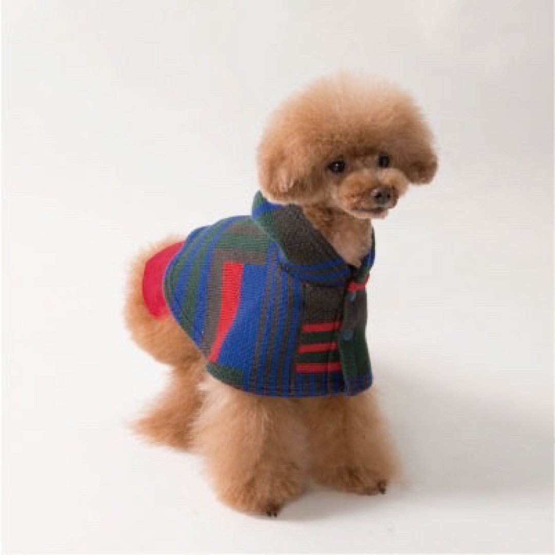 Dog clothes knit poncho size M - 衣/帽 - 压克力 