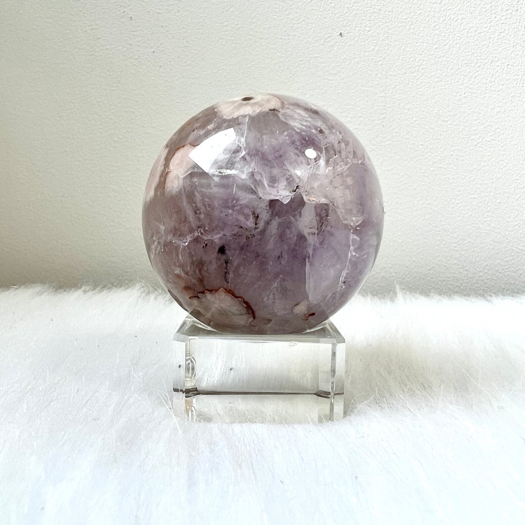 紫晶共生樱花玛瑙球 | 水晶 | 水晶球 | 水晶摆件 - 摆饰 - 水晶 多色