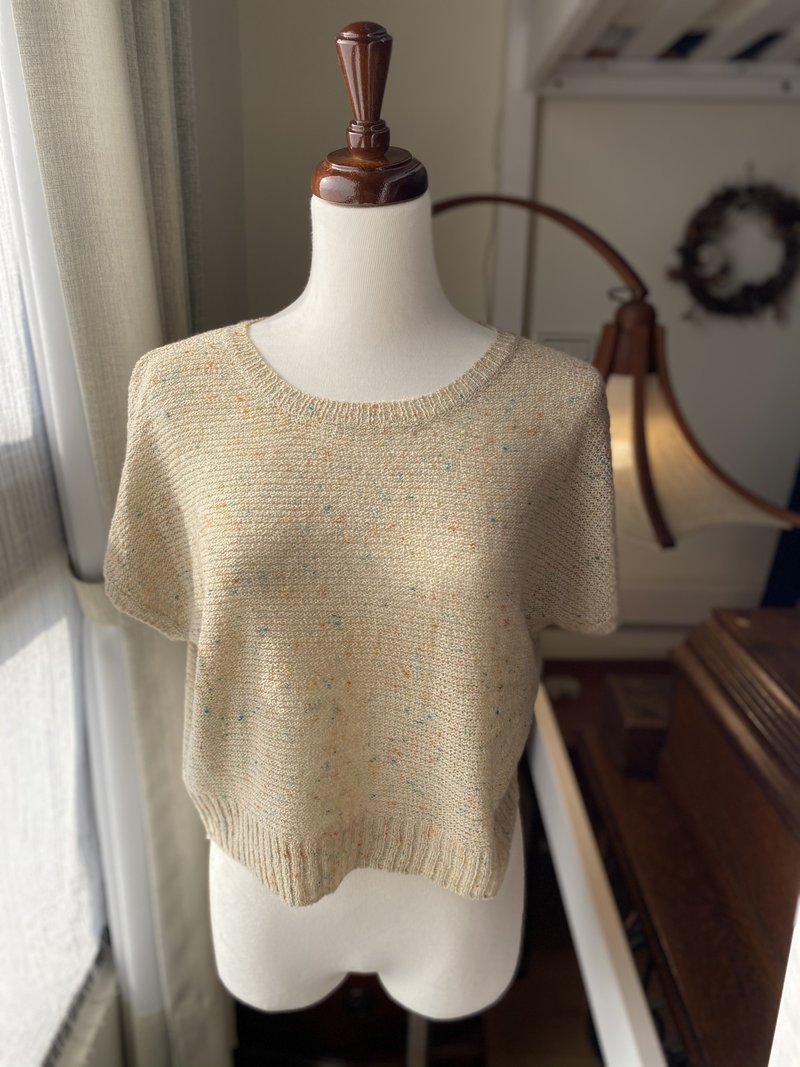 彩色小点点混毛针织上衣 - 女装针织衫/毛衣 - 聚酯纤维 多色