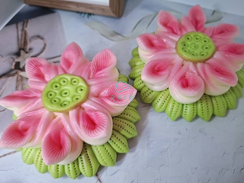 供佛莲花造型馒头拜拜供品祝寿送礼中式点心神明供品 无包馅 5 寸 - 蛋糕/甜点 - 新鲜食材 